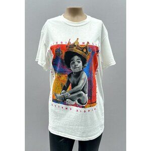 Notorious 90's B.I.G.‎ Baby Crown Biggie Smalls T-Shirt Graphic Tee  White Men S